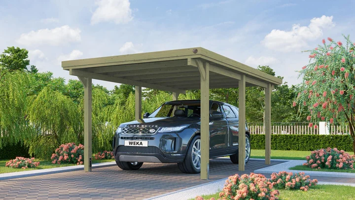 Carport 617 (294×398, grün imprägniert) – weka carport 617 294x398